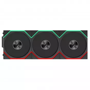 Ventoinha Lian Li UNI FAN TL FLEX Wireless ARGB 120mm pack de 3 com controlador - Preto