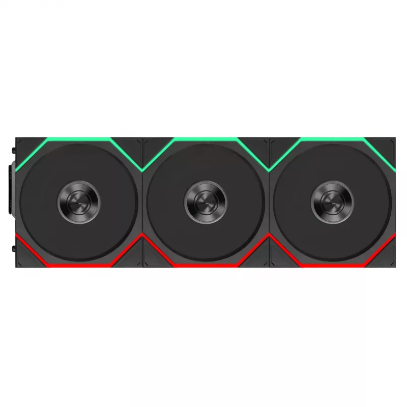 Ventoinha Lian Li UNI FAN TL FLEX Wireless ARGB 120mm pack de 3 com controlador - Preto