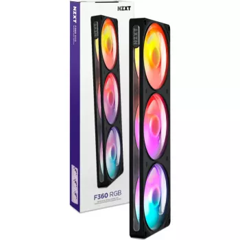 Refrigeração líquida tudo-em-um para CPU NZXT F360 RGB 360mm - Preto
