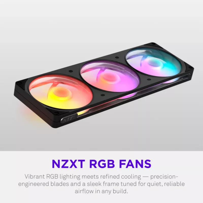 Refrigeração líquida tudo-em-um para CPU NZXT F360 RGB 360mm - Preto