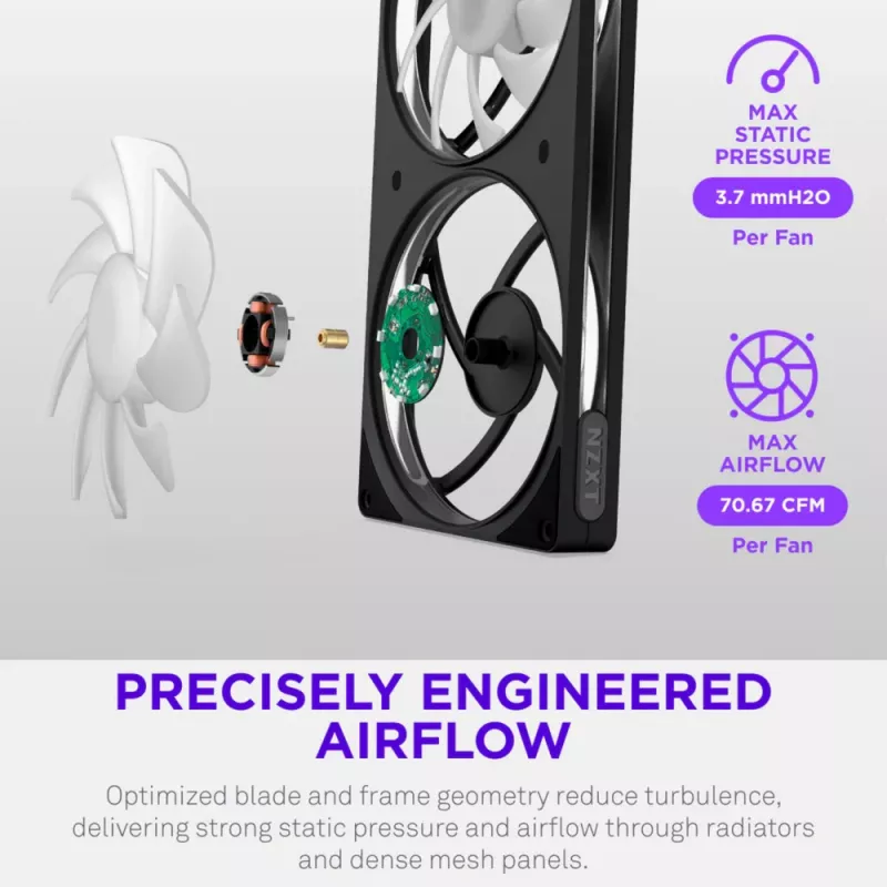 Refrigeração líquida tudo-em-um para CPU NZXT F360 RGB 360mm - Preto