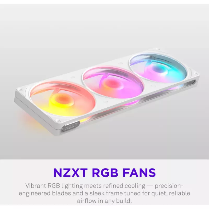 Refrigeração líquida tudo-em-um para CPU NZXT F360 RGB Branco 360mm