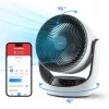 Ventilador de circulação inteligente a bateria SwitchBot com 100 níveis de velocidade, oscilação horizontal de 90° e vertical de 100°, Bluetooth e Wi-Fi (requer hub), Branco