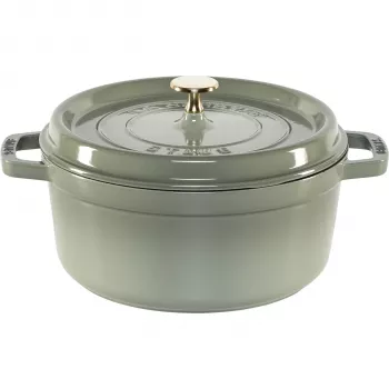 Cocotte Staub La Cocotte 24cm redonda, eucalipto, ferro fundido