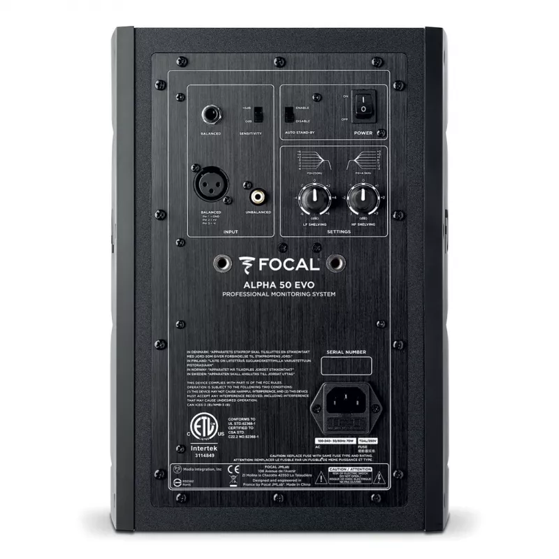 Focal Alpha Evo 50 - Monitor de estúdio ativo de 2 vias (unidade)