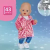 Conjunto de casaco BABY born Sarah Engels 43cm ZAPF CREATION - roupa para boneca rosa/cinzento/branco, 3 peças