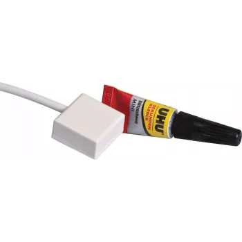 ABUS Security-Center FU7301W Detetor de quebra de vidro sem potencial com almofada adesiva, branco