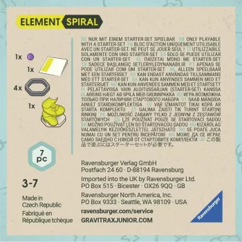 RAVENSBURGER GraviTrax Junior - Elemento Espiral Conjunto de expansão - Pista em espiral para crianças a partir dos 3 anos