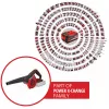 Einhell Power X-Change Soprador de folhas a bateria TE-CB 18/270 Li - Solo (18 V, vermelho/preto, sem bateria)