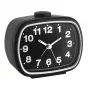 TFA 60.1017.01 Despertador de quartzo com ponteiro dos segundos silencioso - Preto/Branco