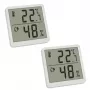 TFA 30.5059.02.02 Conjunto de 2 termo-higrómetros digitais, Branco/Prata