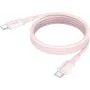 ANSMANN Cabo magnético USB-C em silicone 1,2 m Rosé