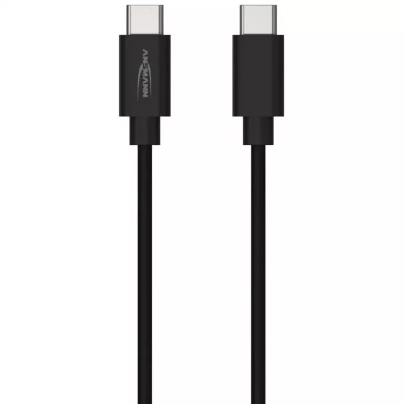ANSMANN Cabo de dados e carregamento USB-C para USB-C 2m Preto 60W PD