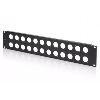 DIGITUS Painel cego para rack 2U para 24 módulos D-Sub, 19 polegadas, Preto