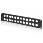 DIGITUS Painel cego para rack 2U para 24 módulos D-Sub, 19 polegadas, Preto