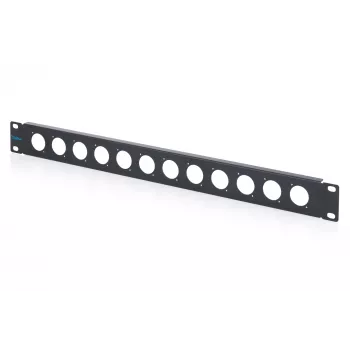 DIGITUS Painel cego para rack 1U para 12 módulos D-Sub, 19 polegadas, Preto