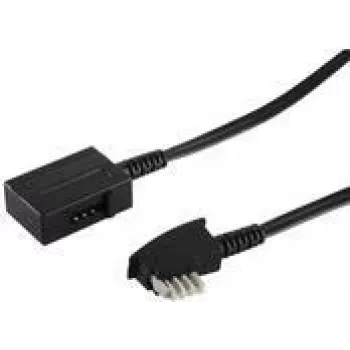 ShiverPeaks 70206-KOMSA Cabo de extensão TAE-F 6m Preto ficha para conector fêmea Redondo