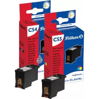 Pelikan Conjunto de tintas de recarga para Canon PG-540XL/CL-541XL (Preto, Ciano, Magenta, Amarelo, 4x20 ml)