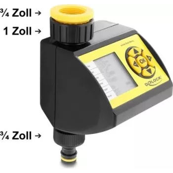 Programador de rega Delock – temporizador eletrónico de 1 zona para rega automática de jardim
