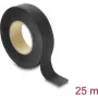 Fita têxtil Delock 25 m x 19 mm rasgável à mão autoadesiva preta