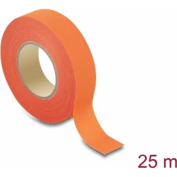 Fita de tecido Delock 25 m x 19 mm rasgável autoadesiva laranja