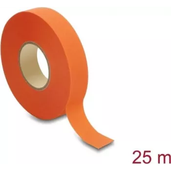 Fita de tecido Delock 25 m x 19 mm resistente autoadesiva laranja