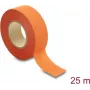 Fita têxtil autoadesiva Delock 25 m x 25 mm, rasgável, laranja