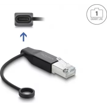 Adaptador de rede USB Type-C Delock Gigabit LAN 1 x ficha RJ45