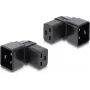 Adaptador de rede Delock IEC 60320 C20 para C19, ficha para conector fêmea, 16 A, angular 90°, preto
