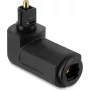 Adaptador TOSLINK Delock ficha para conector fêmea, angular 90°, rotação 360°