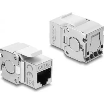 Módulo Keystone Delock RJ45 conector fêmea para LSA Cat.6A blindado sem ferramentas