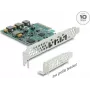 Placa PCI Express x4 Delock para 4 x USB Type-C™ 10 Gbps - formato Low Profile