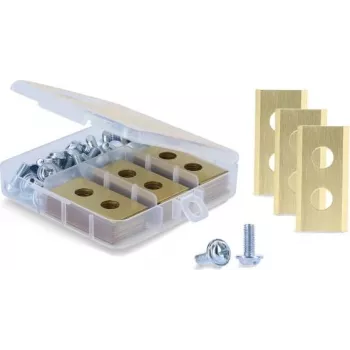 Lâminas de substituição com revestimento de titânio Delock para robô corta-relvas Worx Landroid, pack de 30