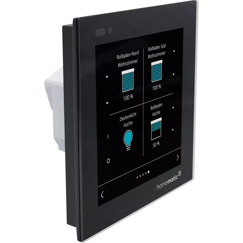Termóstato de parede com ecrã de vidro Homematic IP (HmIP-WGD) - preto