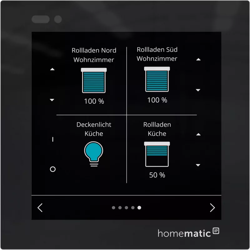 Termóstato de parede com ecrã de vidro Homematic IP (HmIP-WGD) - preto