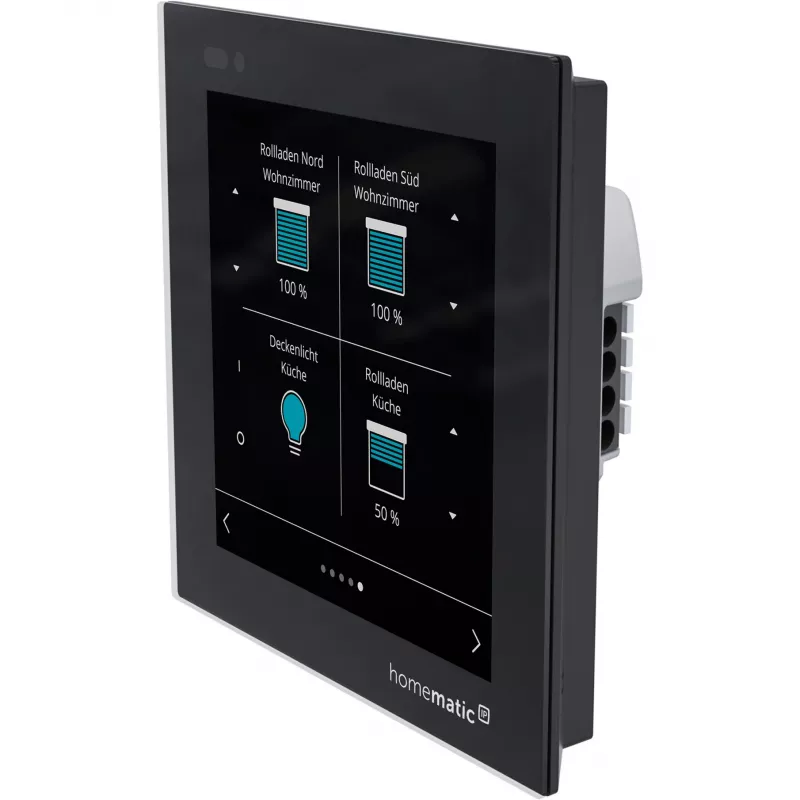Termóstato de parede com ecrã de vidro Homematic IP (HmIP-WGD) - preto