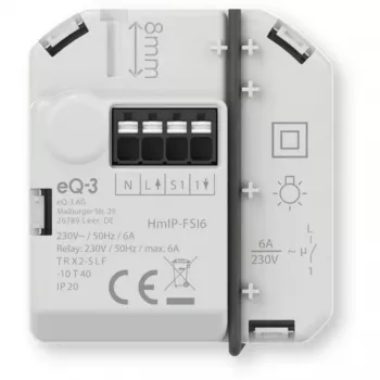 Atuador de comutação encastrado Homematic IP com entrada de botão (6 A)
