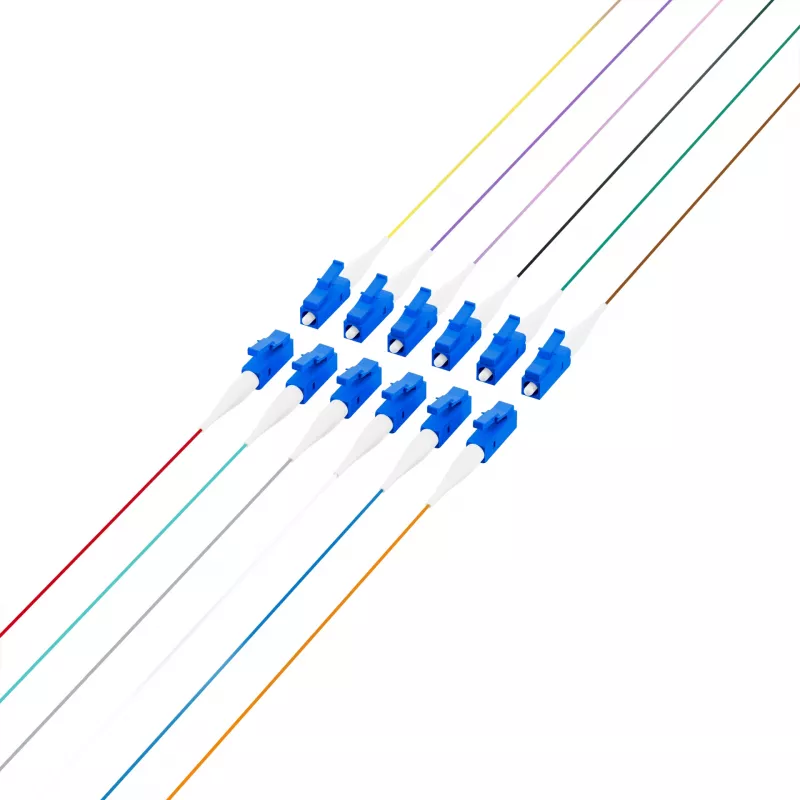 EFB FTTH Pigtail LC OS2 G.657.A2 conjunto de 12 cores, 2m, monomodo 9/125µm, resistente a curvaturas, 12 fibras