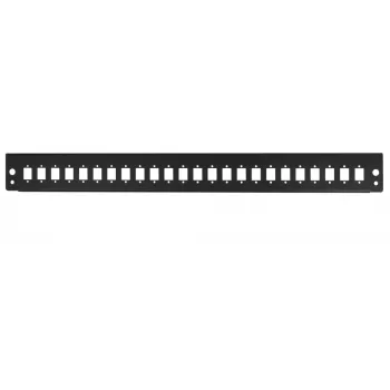 LogiLink FB2401B Painel de ligação de fibra ótica 19 polegadas 1U 24 portas, preto RAL 9005