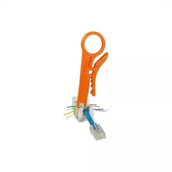 LogiLink Ferramenta de inserção LSA com função de descarnar, plástico, preto/cinzento