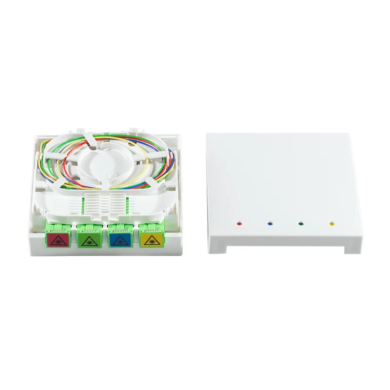 LogiLink FB4SC50 Caixa de terminação FTTH com cabo OS2 monomodo SC/APC de 50 m, branco