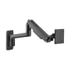 LogiLink BP0169 Braço para monitor com mola a gás em alumínio para ecrãs de 17–49 polegadas até 20 kg, fixação à mesa e por passagem, totalmente articulado, preto