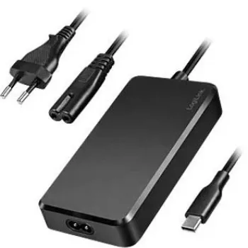 LogiLink Fonte de alimentação universal USB-C PD 100W com cabo fixo, preto