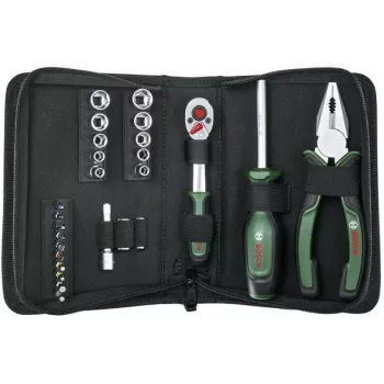 Bosch Conjunto de ferramentas Starter, 26 peças (verde/preto, com estojo de fecho em tecido)