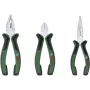 Bosch Conjunto de 3 alicates 1600A02C0S (verde/preto) – alicate universal, alicate de corte, alicate de bomba de água