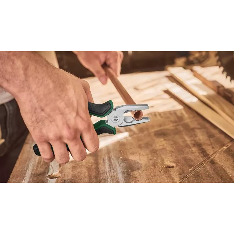 Bosch Conjunto de 3 alicates 1600A02C0S (verde/preto) – alicate universal, alicate de corte, alicate de bomba de água
