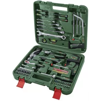 Bosch Conjunto de ferramentas domésticas de 73 peças em mala rígida verde