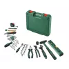 Bosch Conjunto de ferramentas domésticas de 73 peças em mala rígida verde