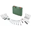 BOSCH POWERTOOLS Conjunto de ferramentas DIY de 134 peças em mala verde com ferramentas manuais, bits, material de fixação e acessórios