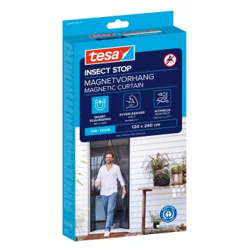 tesa Insect Stop Rede mosquiteira magnética para porta antracite 1,2 x 2,4 m